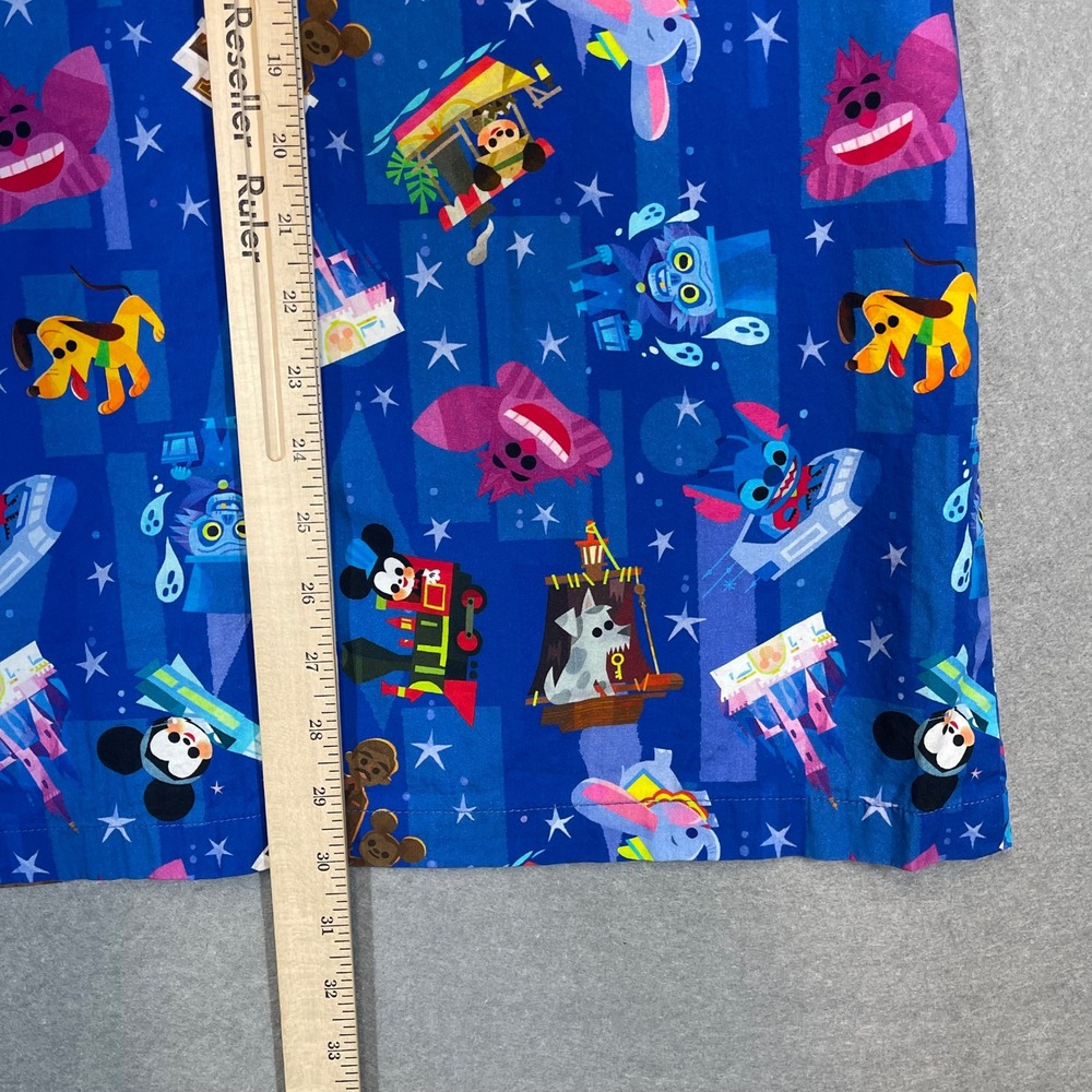 Disney Parks Hawaiian Shirt Mens Large Blue Joey Chou Artist Castle Print AOP - Picture 8 of 10